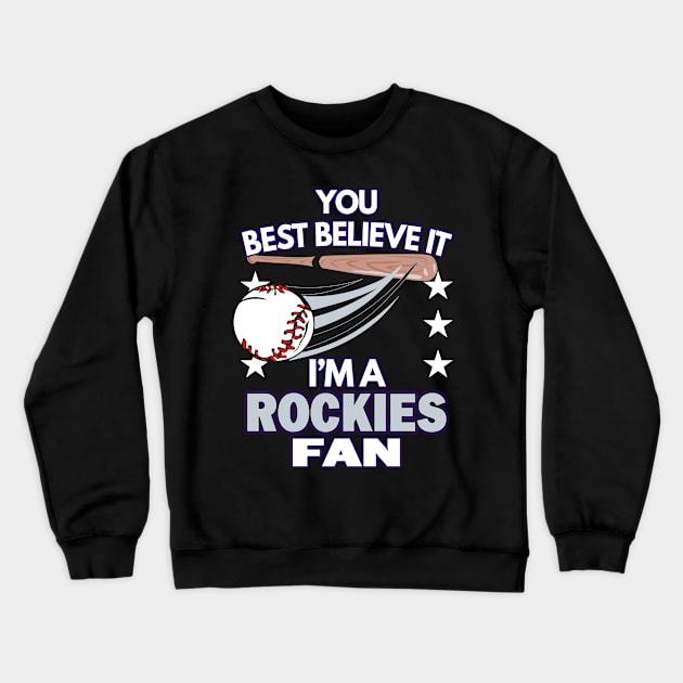 Colorado Rockies Fan - Baseball | MLB Crewneck Sweatshirt by Moonsmile Products